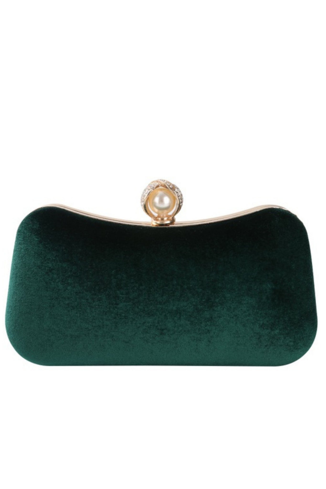 Green on sale velvet clutch