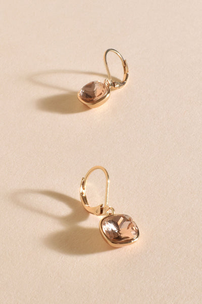Vera French Hook Jewel Drop Earrings - Champagne