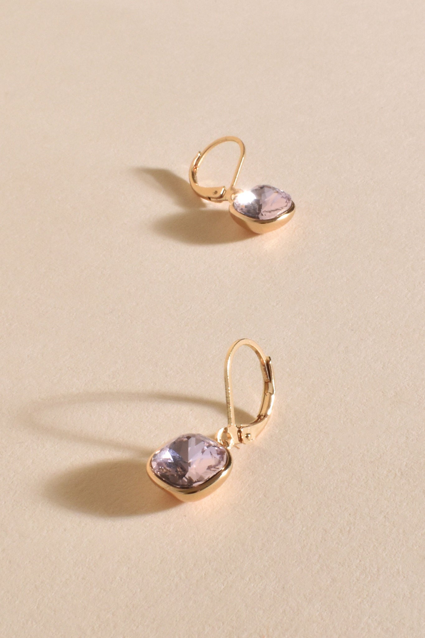 Vera French Hook Jewel Drop Earrings - Pink