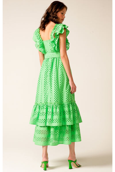 Waikiki Beach Midi Dress - Apple Green