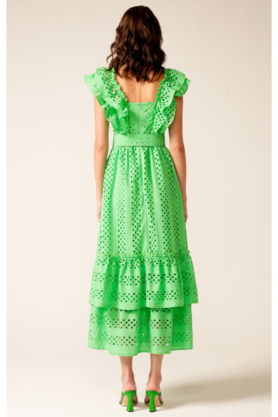 Waikiki Beach Midi Dress - Apple Green