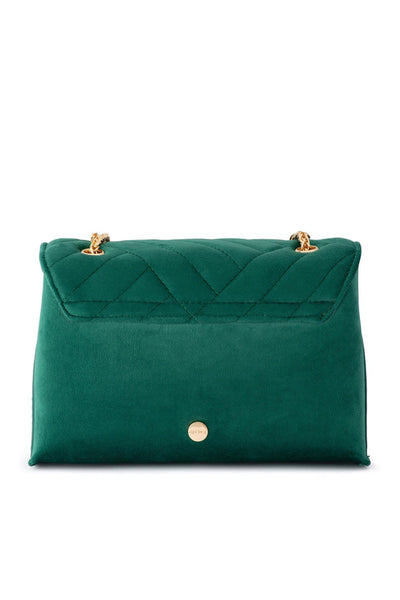 Wanda Velvet Shoulder Bag - Emerald