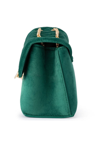 Wanda Velvet Shoulder Bag - Emerald