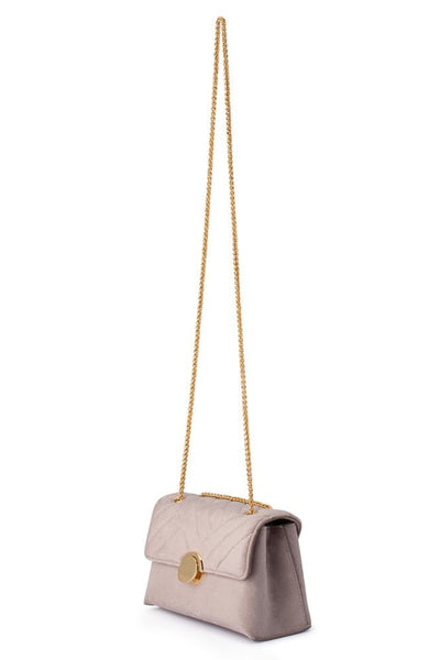 Wanda Velvet Shoulder Bag - Mushroom