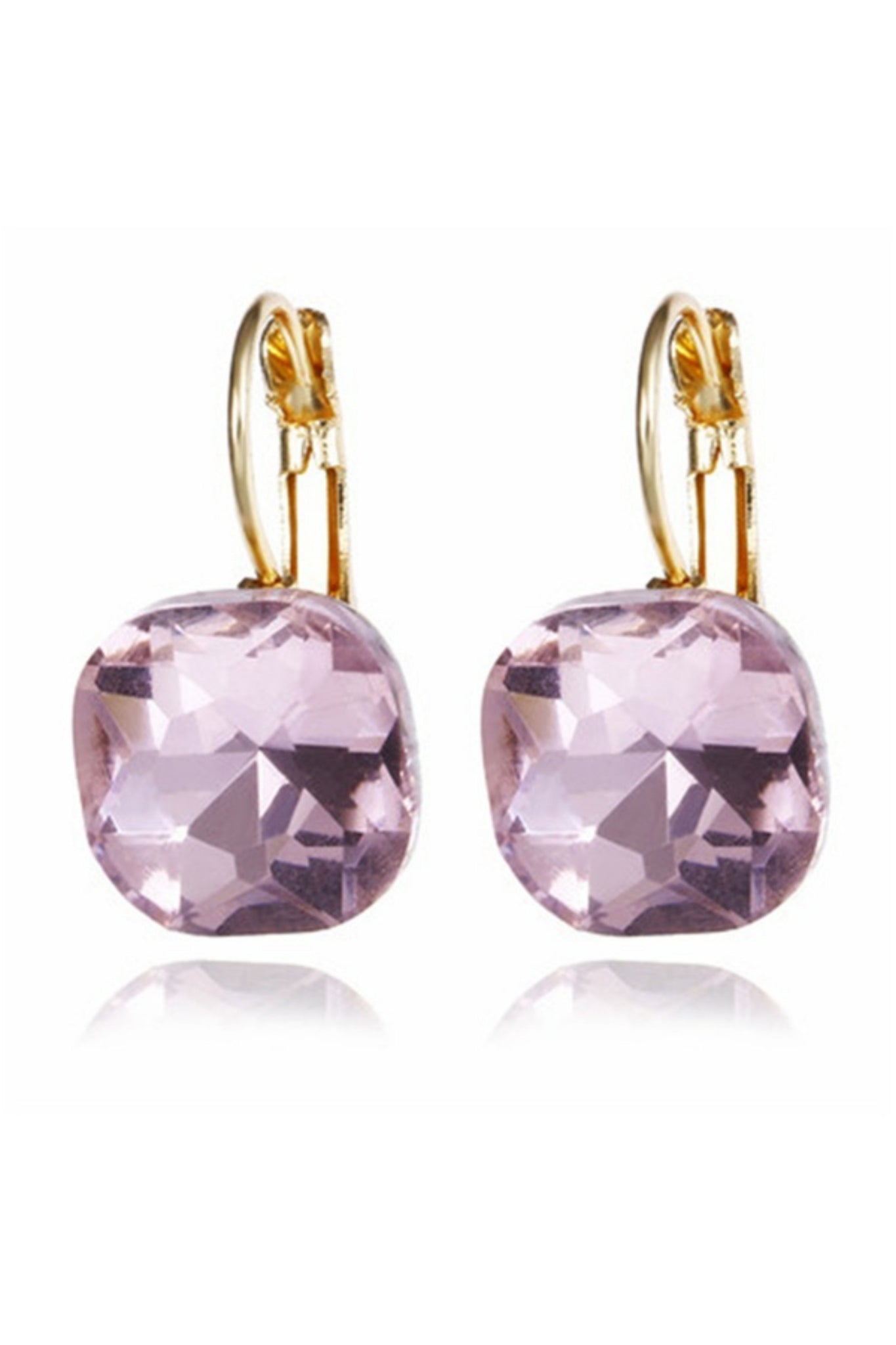 Yolanda Crystal Drop Earring - Pink