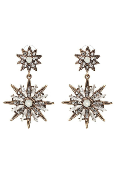 Zelphina Star Crystal Earring - Silver