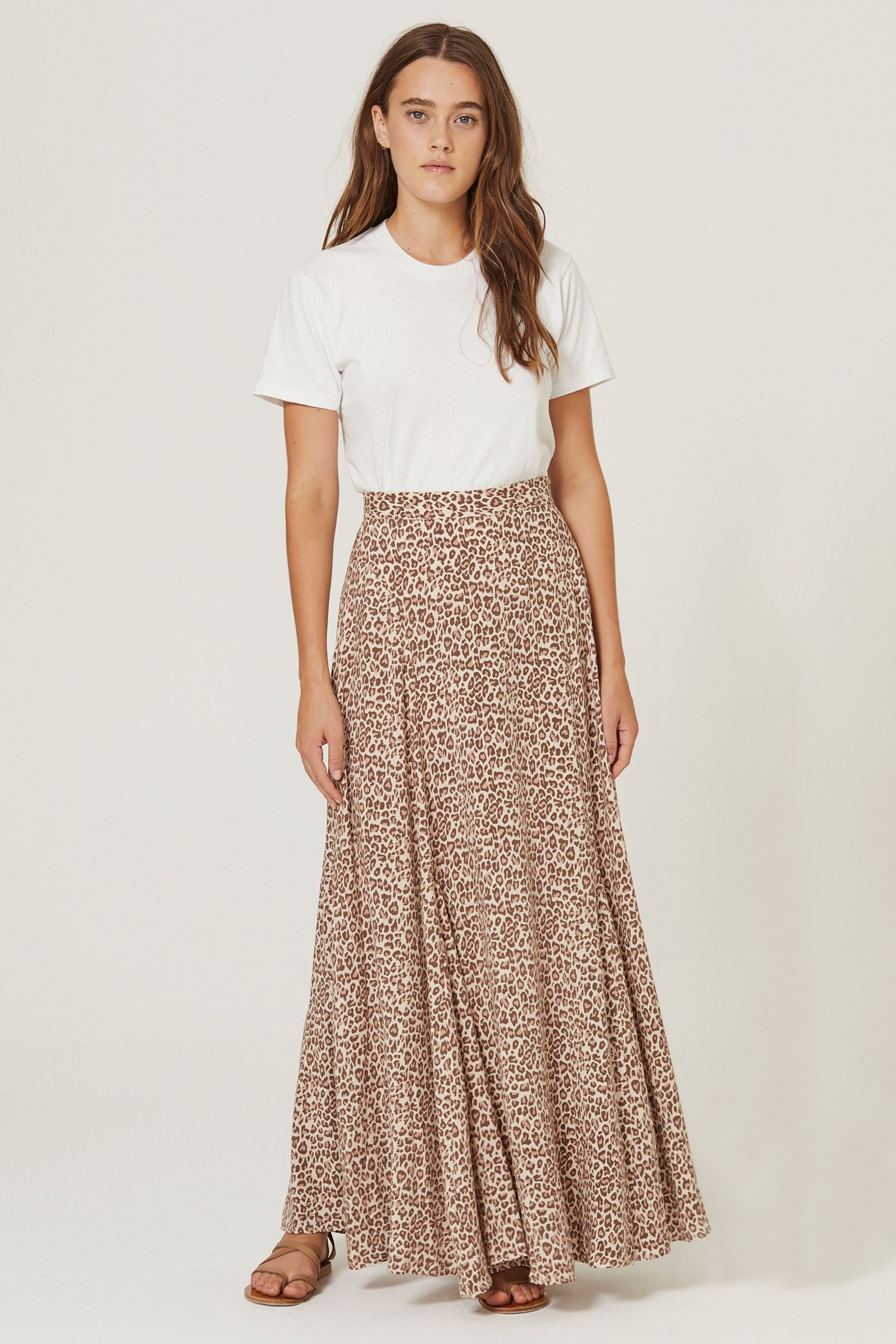 Auguste leopard maxi skirt store