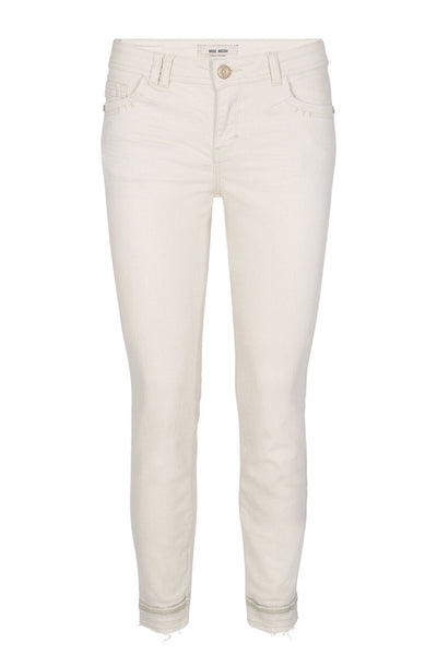 Buy Mos Mosh Sumner Cream Jean online at Smoke and Mirrors Boutique. Cream ankle crop jean with silver and gold embroidery along ankle and back pocket. Mid Rise. 