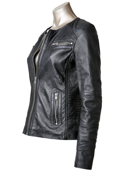 New York Leather Jacket - Black
