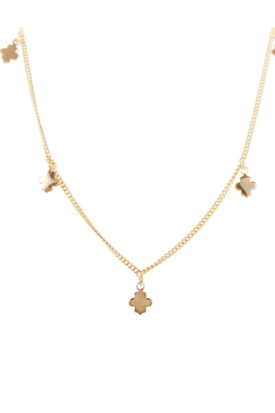 Clover Charm Necklace - Gold