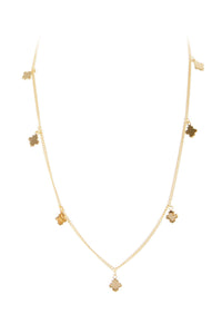 Clover Charm Necklace - Gold