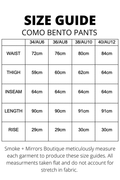 Como Bento Pant - Black Check