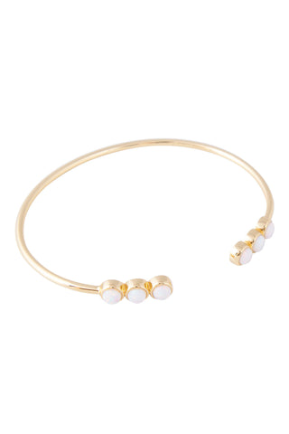Crystal Pearl Cuff - 18k Gold