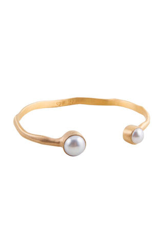 Double Pearl Cuff - Gold