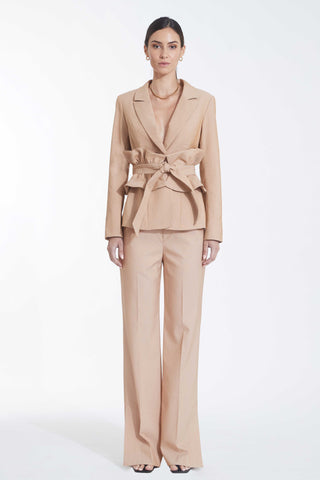 Leda Suit Set - Metallic Camel