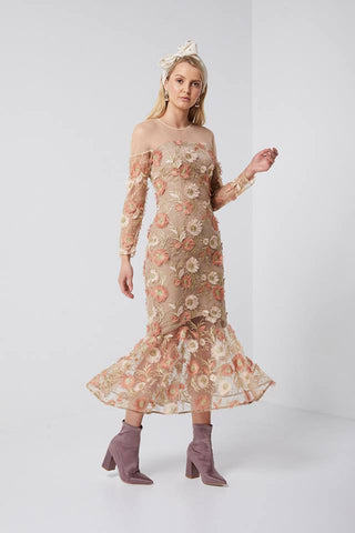Lanter Dress - Peach