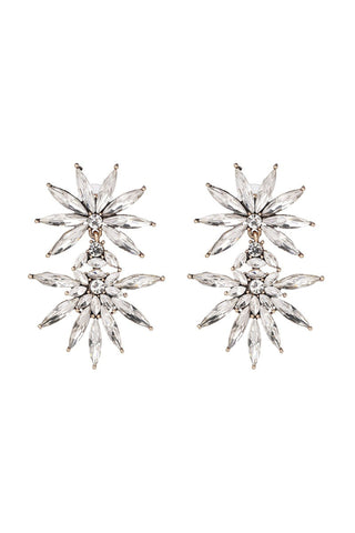 Evelyn Star Crystal Earring - White