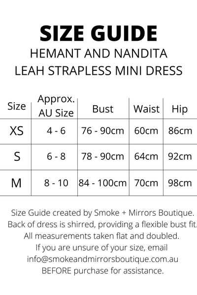 Leah Strapless Mini Dress