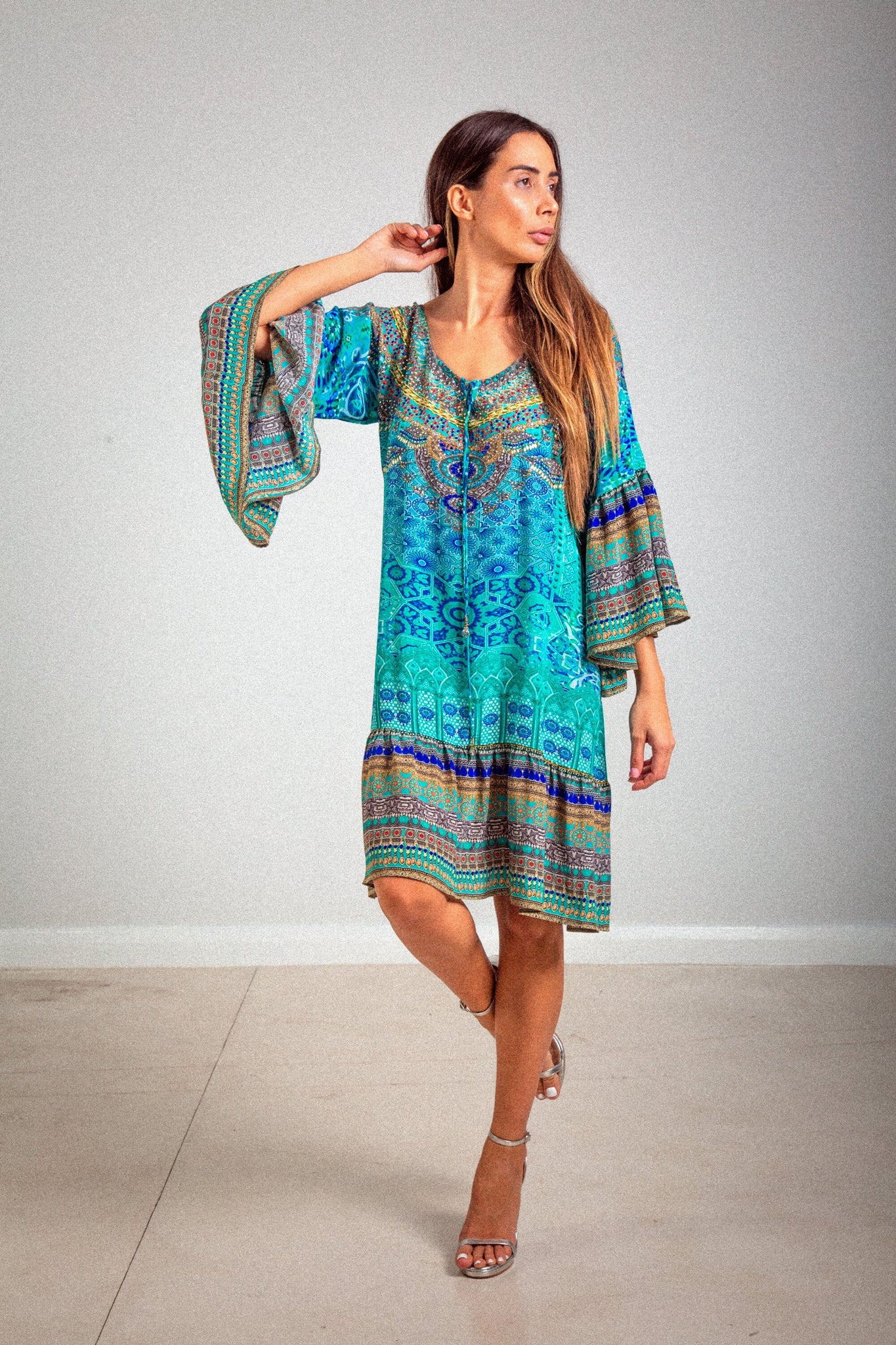 Buy Inoa Gypsy Dress in Atlantis Silk online now at Smoke and Mirrors Boutique. Inoa stockists Australia. Inoa online stockists. Buy Inoa with ZipPay. Buy Inoa with AfterPay. 