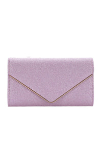 Large Glitter Envelope Clutch - Pink