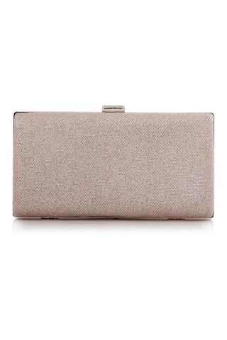 Large Metallic Classic Clutch - Champagne Gold