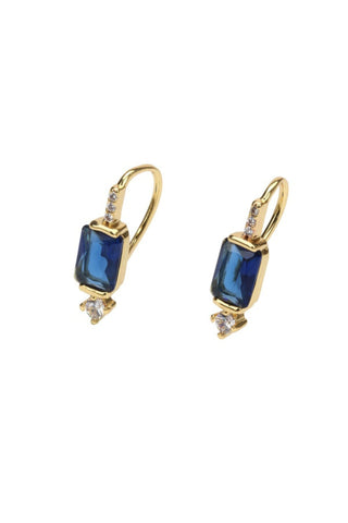 Mia Crystal Hook Earring - Navy