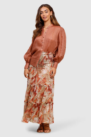 Staycation Blouse - Nutmeg