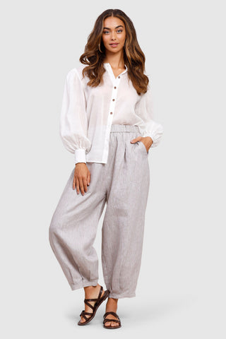 Staycation Blouse - Unbleached White