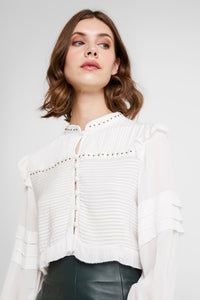 Buy Mosh Mosh Nita Stud Blouse in Off White online now at Smoke and Mirrors Boutique. Shop Mos Mosh Australian Stockist. Buy Mos Mosh Australia with  ZipPay & AfterPay & Free Shipping.