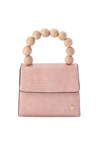 Caylee Wood Handle Bag - Blush