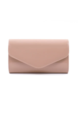 Patent Envelope Clutch - Blush