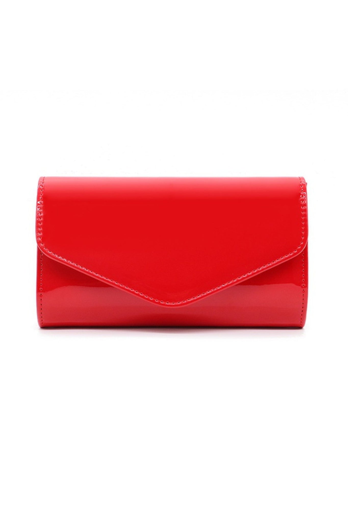 Patent Envelope Clutch - Red