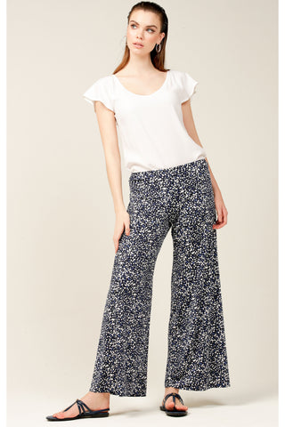 Printed Seamless Pant - Navy White Dove Spot