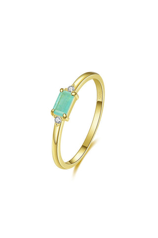 Sally Crystal Ring - Gold Green