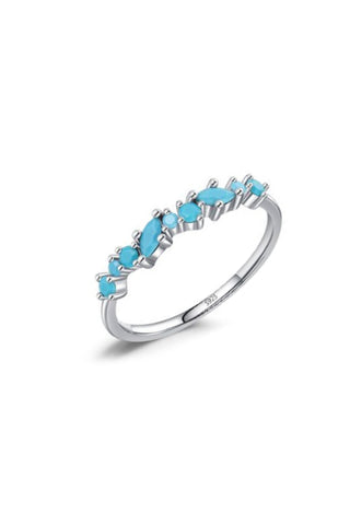 Simone Silver Ring - Aqua
