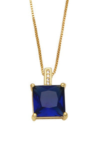 Single Crystal Necklace - Sapphire