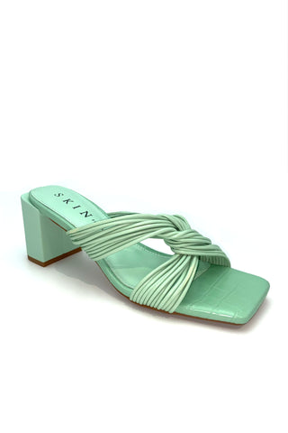 Amalfi Heel - Spearmint Leather