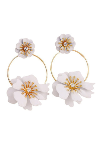Stella Flower Earring - White