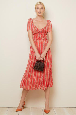 Buy The East Order Liliana Midi Dress in Aurora Red online now at Smoke and Mirrors Boutique. Shop The East Order ZipPay. Shop The East Order AfterPay. The East Order Stockists. The East Order Brisbane. 