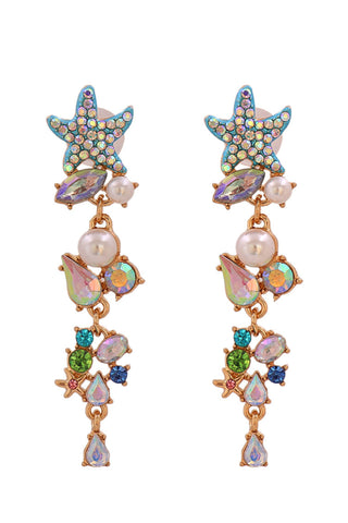 Under the Sea Drop Earrings - Iridescent Pastel