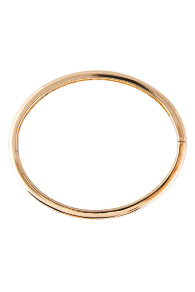 White Crystal Deco Bracelet - Gold