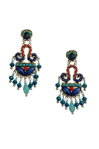 Josephine Boho Earrings - Blue