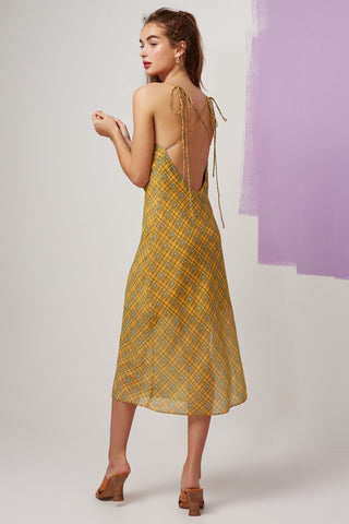 Sorrento Dress - Lemon Check